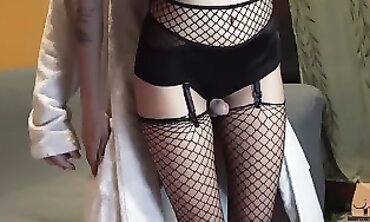 Viva Athena's Fishnet Garter Thighs and Big Ass