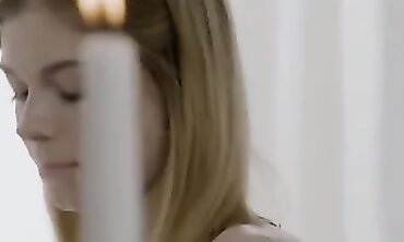 Chrissy Fox Squeezes Adam Black's Cock in WhiteBoxxx