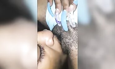 Petite Hairy Ebony Slut Gets Rough BBC Oral