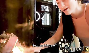 Princess Gets Stuck in Fireplace for a Hardcore Creampie