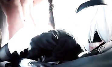 2B PMV: Bad Connection 3D Hardcore Blowjob & Gangbang