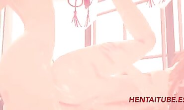 Kirito and Asuna Cosplay in 3D Hentai Action on Table