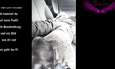 Busty German Throats Cock in Car Before Getting Caught
