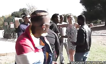 Lusty MILF Cindy Crawford Gets Gangbanged by Big Black Dicks