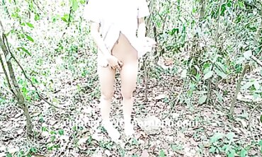 Wild Asian Girls Skip Class for a Creampie Sex Session in the Forest