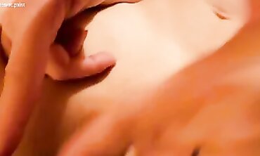 Russian Amateur Jacks Tight Cunt in Sauna