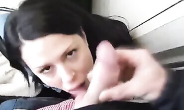 Amateur Brunette Sucks And Takes A Blowjob