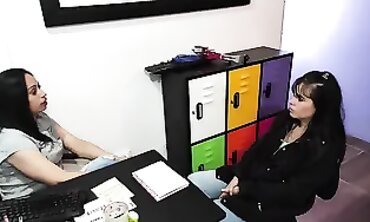 AprilFox & Samanta: Sweetheart Lesbian Interview Turns Hot