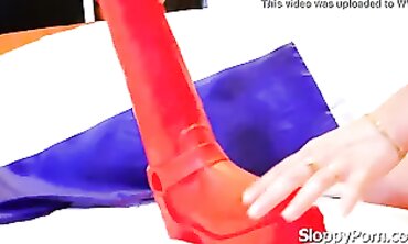 Elise Siswet Rides a Massive Dildo in Deep Anal Cowgirl