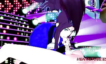 Akali Cosplay 3D Animation Blowjob and Creampie