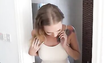 Amateur Blonde Amelie Gets Doggystyle in Open Building