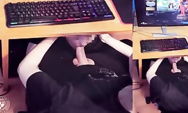 Joy Deepthroats Her Boyfriend While He Plays Dota 2