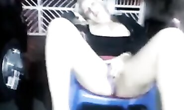 Blonde Gets Anal and Blowjob in Garage