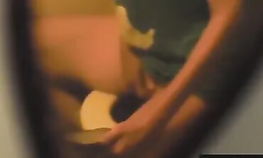 Skinny Neighbor Caught Masturbating in the Restroom