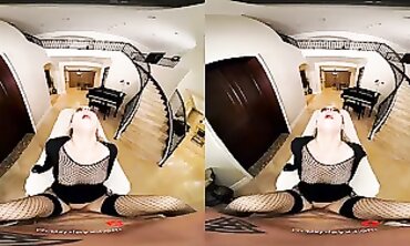 Anna Claire Clouds Gets a Rough VR Blowjob