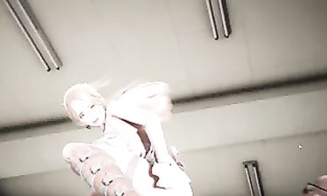 3D Animated Blonde Oriental in Kaine Costume Roped and Plowed by BBC