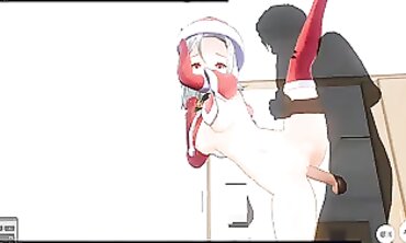 3D Toon Cosplay Creampie Rough Sex on Christmas Eve