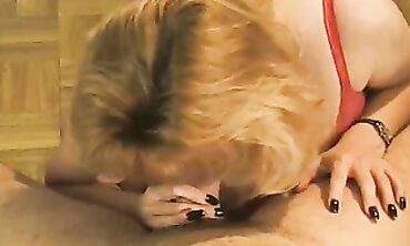 POV Blowjob From Busty Mature Blonde