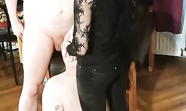 Beth Insatiable - Domina help her boyfriend to Facefuck her stepdads Throat