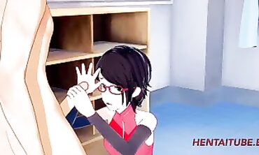 Japanese Cosplay Creampie: Bakugou and Sarada in Classroom