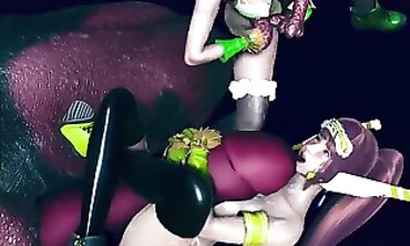 Love Conquers the Massive Demon in 3D Hentai Action