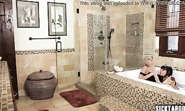 Gina Valentina and Nina Elle Get Roughly Screwed by a Hot MILF Stepmom