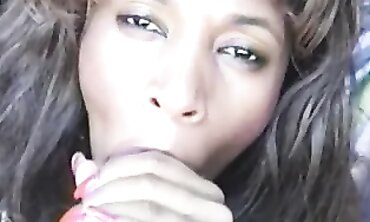 POV Interracial Blowjob With Ebony Bombshell