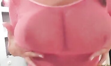 Sensual Jane Fingers Her Busty Body In High Heels