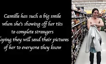 Camille Flashes While Shopping in Public