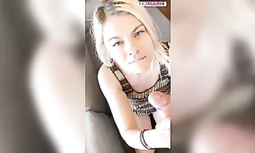 POV Milf Mal Gives a Comfortable Blowjob and Footjob
