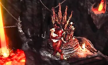 Satan's Rough Anal and Throat Fucking Session