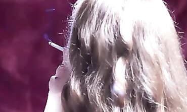 Close Up of a Smoking Redhead