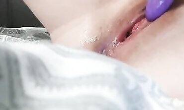POV: Skinny Russian Girl Gets Wet With Vibrator
