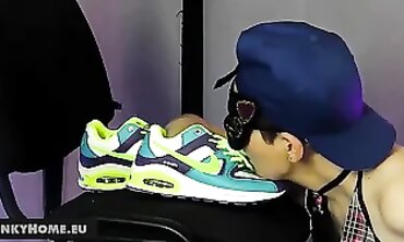Blonde Emily's Sneaker Bondage Fetish