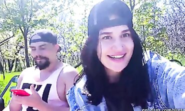 TattooSlutWife Sucks A Stranger In The Park