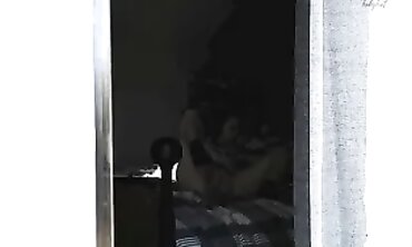 Spy Cam Catches Skinny Stepsis Masturbating