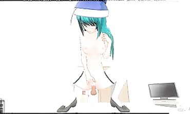 POV: 3D Anime college girl Rides Your Dick After Christmas Party