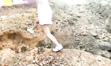 Blonde MILF WifeyDoes Flashes Huge Tits and Pussy in Public
