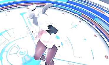 MMD R18: Busty Milf Succubus in Public Office Orgy