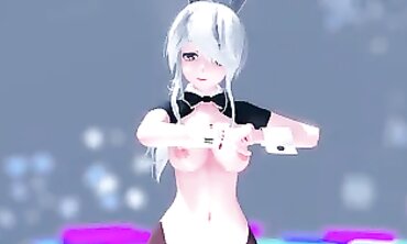 MMD R18: Busty Milf Succubus in Public Office Orgy