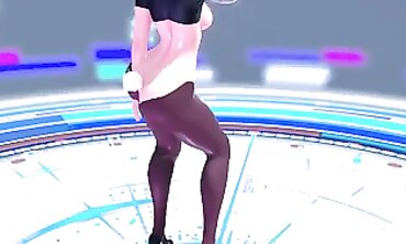 MMD R18: Busty Milf Succubus in Public Office Orgy
