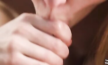 POV Close-Up Blowjob With Creampie