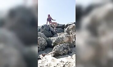 Stunning MILF Shows Off Long Legs in Bikini