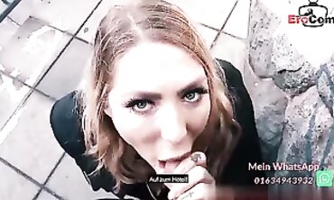 POV: German MILF Mia Blow Gives Amateur Blowjob In Public