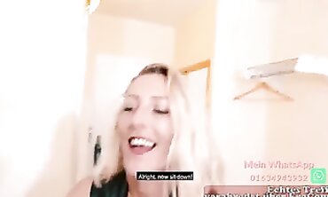POV: German Blonde MILF Gives Deep Throat Blowjob
