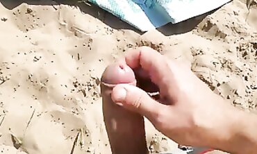 Brother Masturbates Near Sunbathing Women on the Beach