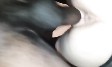 Hefty Dark-Hued Jizz Shotgun vs Lil' Milky Beaver