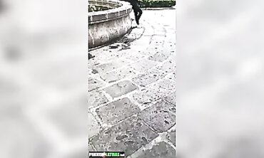 Latina Teen Caught Giving a Street Blowjob