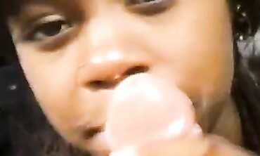POV Interracial Blowjob With African Beauty