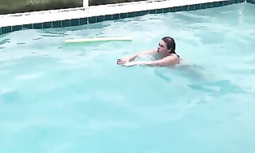 POV: Insatiable Latina Maid Caught Giving a Blowjob by the Pool